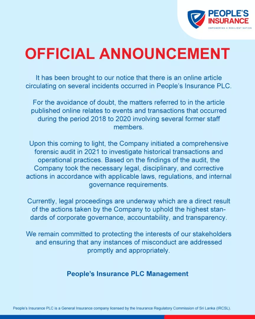 Official Announcement
